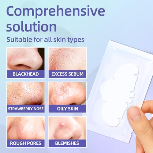 10 Pack Nose Strips Hydrocolloid Blackhead Remover Deep Cleansing & Pore Shrinkage Oil Control Acne Blackhead Remover Soft Skin Care for Everything