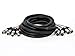 Monoprice 4-Channel XLR Male to XLR Female Snake Cable - 20 Feet - Black/Silver, Metal Connector Housings, Plastic and Rubber Cable Boots
