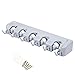 Juvale Mop and Broom Holder, Garden Tool Organizer (5 Ball Slots, 6 Hooks)