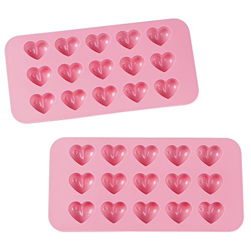 image for Webake 2 Pack Chocolate Molds，15 Cavity Candy Molds Chocolate Tray,H