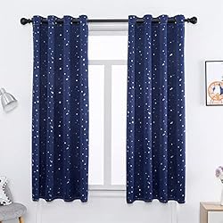 ZJXSNEH Silver Star Children Blackout Curtains for