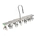 Qinglele Swivel Hook Stainless Steel 35 Pegs Drying Rack Clothes Hanger for Underwear Socks Gloves