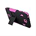 Galaxy Tab 4 Case, kUTECK Heavy Duty rugged impact Dual Layer Hybrid Case cover with Build In Kickstand Protective Case cover For Samsung galaxy Tab 4 7 inch T230 Tablet case cover (Pink)