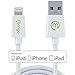 Mengo MG100 MFI Braided Tangle-Free Lightning to USB Cable, 2M - Retail Packaging - White