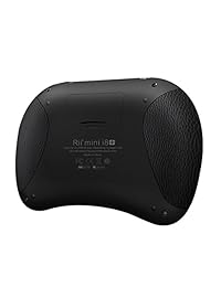 Rii i8 + 2.4 GHz mini teclado inalámbrico con Touchpad (ratón, LED retroiluminación, batería de iones de litio recargable (actualizado 2017, retroiluminación), Negro