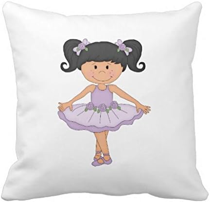 Cute Little Girl Dancer Throw Pillow Case