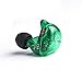 KZ ZSR in-Ear Headphones Earphone HiFi Stereo Deep Bass Earbuds with 0.75mm 2 Pins Detachable Cable Noise Isolating Headset with Hybrid Driver for Running, Jogging, Walking (Green Without Mic)