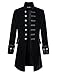 DarcChic Mens Velvet Goth Steampunk Victorian Frock Coat (M, Black)