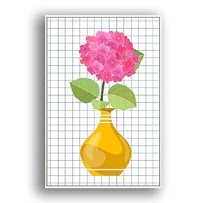 Framed Canvas Wall Art Beautiful Flowers in Grid Giclee Print Gallery Wrap Modern Home Prints Ready to Hang - 16x24 inches