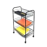 Mind Reader 3 Tier Mobile Cart,All-Purpose Utility