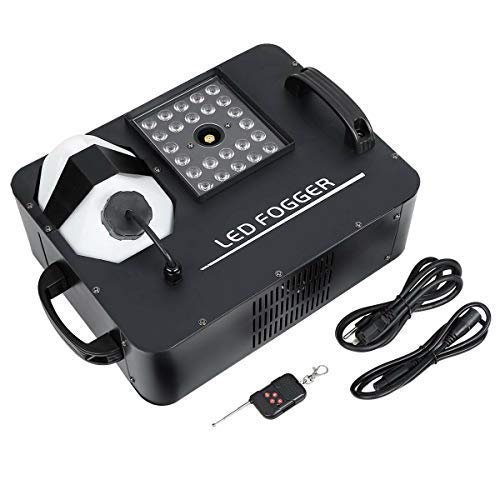 Tengchang 1500W Fog Smoke Machine RGB 3in1 24 LED Light DMX DJ Stage Party Show Wireless Remote Fogger