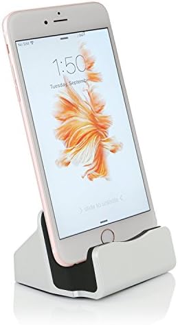 IOS Charger Charging Docking Desktop Stand Station Cradle Sync Dock for iPhone X 8 8 plus 7 7s 6 6S Plus 5S 5 SE 5C 5se Silver
