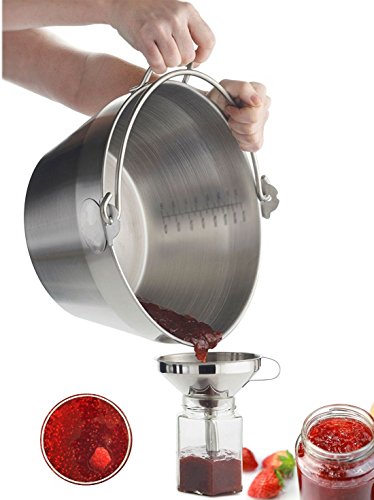 Jam Making Maslin Pan Stainless Steel Preserve Pot & Handle Bucket,Camping Pan (4.5L-4.5QT) 1 Jam Making Maslin Pan Stainless Steel Preserve Pot & Handle Bucket,Camping Pan (4.5L-4.5QT)