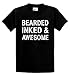 Comical Shirt Men's Bearded Inked & Awesome Cute Tatoo Lover T-Shirt