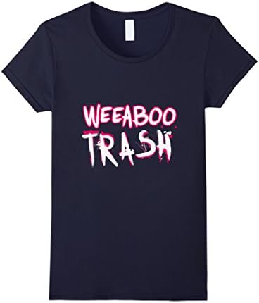 Women's Weeaboo Trash Anime T-shirt Medium Navy