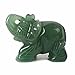 Justinstones Carved Natural Green Aventurine Gemstone Elephant Healing Guardian Statue Figurine Crafts 2 inch