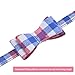PUPTECK 2 Pack Adjustable Bowtie Small Dog Puppy Collar with Bell Charm 8-10 Black & Purple, Adorable, Classic Plaid