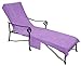 Pool Side 1000-Gram Chaise Cover, Pool Lounge Chair Cover, Lawn Chair Cover, Patio Chair Cover with 10-Inch Slip-on Back and Side Pocket Pool Paisley Purple