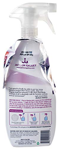 Jackson Galaxy: Stain & Odor Remover - Pet Urine Remover - 23 oz Bottle - 2 Fill Tablets Included - Eliminates Pet Stains & Odors Quickly - Works On Multiple Surfaces - Non-Toxic Formula