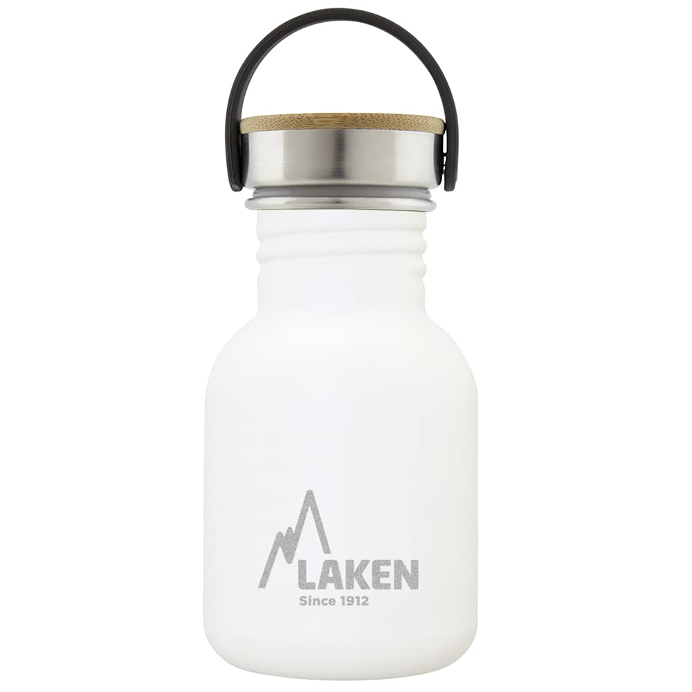 Laken Unisex - Adult Heavy Duty Stainless Steel Bottle 0.35 L White 0.35