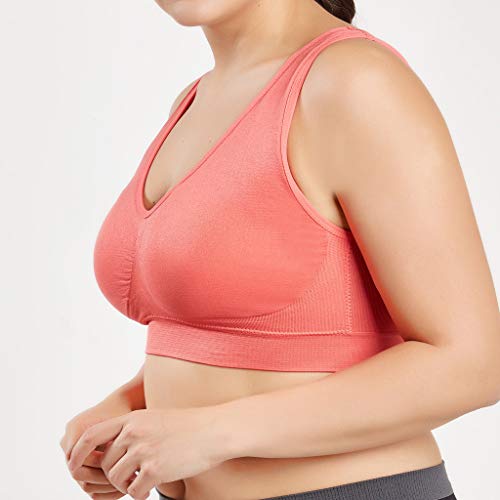 image for Emimarol Womens Plus Size Racerback Sports Bras Padded Seamless High I