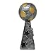 Soccer Star Silver Tower Trophy - Futbol Star Award - 7.5 Inch Tall - Engraved Plate on Request - Decade Awards