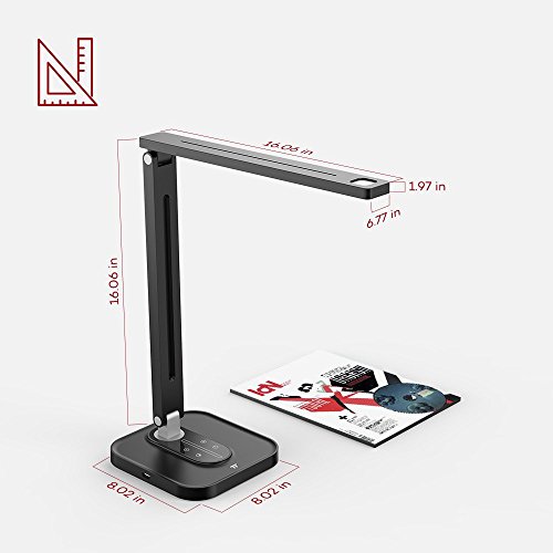 image for TaoTronics LED Desk Lamp with USB Charging Port, (2700 - 6500K) 5 Colo