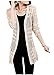Beautiful fashion Meditative Rose Women's Thin Crochet Knitted Front Cardigan Pocket Sweater (Beige)