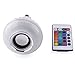 PaddSun Christmas LED Bulb Bluetooth Speaker Integrated, 6W E27 Base RGB Color Changing Smart Wireless Stereo Audio Music Play Light with 24 Keys Remote for iOS Android Bar Home KTV Party Restaurant