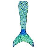 Fin Fun Mermaid Tail Only, Reinforced Tips, NO Monofin, Aussie Green, Size Child 6