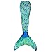 Fin Fun Mermaid Tail Only, Reinforced Tips, NO Monofin, Aussie Green, Size Child 6
