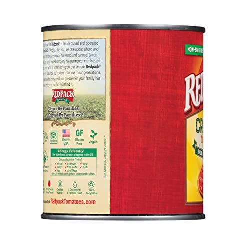 Redpack Crushed Tomatoes in Puree with Basil, Garlic, and Oregano