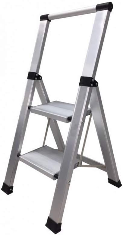 Homelux 710030 Flat Domestic Ladder, Aluminium, 2 Steps, Multicolor