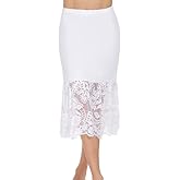 Subuteay Half Slips for Under Dresses Slip Skirt for Women Lace Trim Underskrit 28 32 Inches