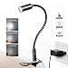 Clip on Lamp Reading Light LED Desk Clamp Lamp (AC Adapter Included) 3 Brightness Book Night Light, 360&deg;Flexible Neck Touch Control Eye-Care Perfect for Desk Computer and Bed Headboard Plug in