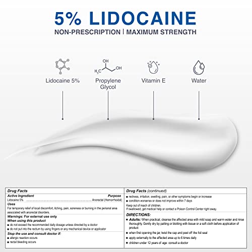 NumbPlus 5 Lidocaine Topical Anesthetic Maximum Strength Anorectal