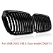 Heart Horse Front Kidney Grills Compatible With B-MW E46 Sedan 320i 325i 325xi 323i 328i 330i 4D 4 Door 1998-2001 Gloss Black