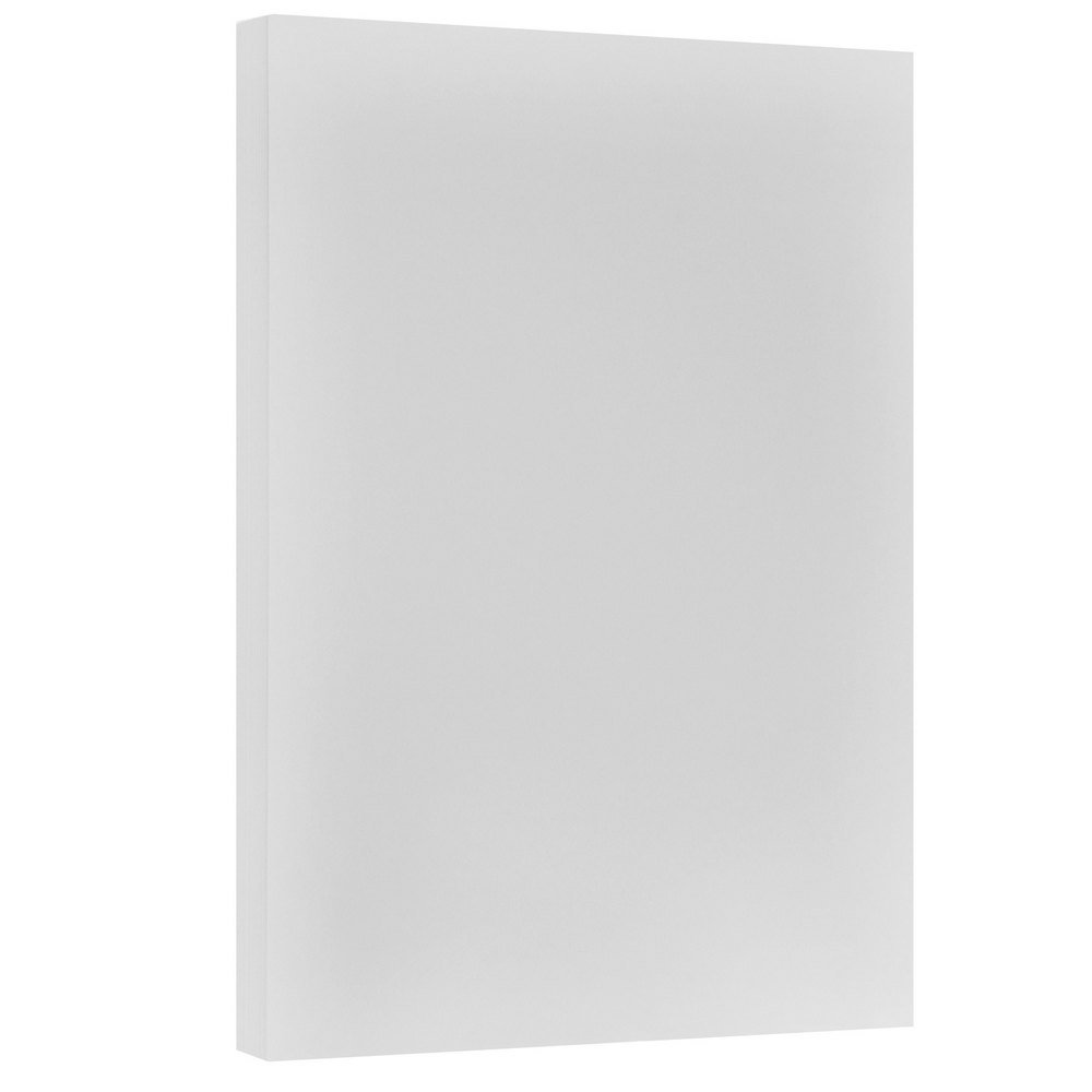 JAM PAPER Vellum Bristol Cardstock - 279.4 x 431.8 mm Coverstock - 145gsm - Grey - 50 Sheets/Pack