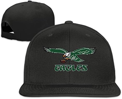 Unisex Philadelphia Eagle Gold Flat Billed Hat Baseball Cap Black