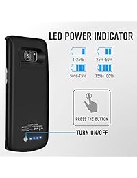 Galaxy S8 carcasa de batería, 5000 mAh, cargador portátil de copia de seguridad de carga funda, recargable protectora externa Power Bank para Samsung Galaxy S8 (no para Galaxy S8 Plus)