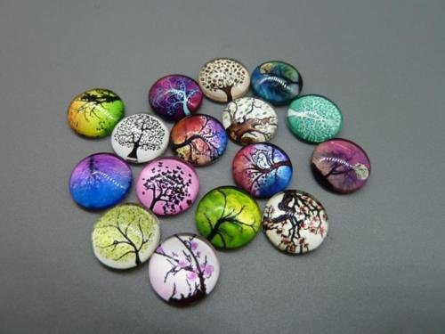 4 Carykon+Cabochons+Backed+Diameter+Random