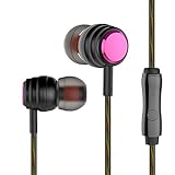 Earbuds, BYZ Earphones with Mic, Wired in Ear Headphones Compatible with iPhone, iPod, iPad, Samsung Cell Phones and Smartphones (Black 10)