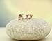 Solid 14k Rose Gold Morganite Stud Earrings