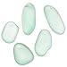 Beadaholique Cultured Sea Glass, Freeform Nugget Pendants 17-37mm, 5 Pieces, Seafoam Light Aqua