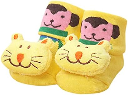 Newborn Baby Girls Boys Socks, LILICAT Anti-Slip Socks Cute Cartoon Cotton Slipper Bell Shoes Boots 0-12 Months Multi-Color Optional