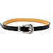 MoYoTo Women's Fashion 25mm Retro Carved Double Buckle Western Thin Leather Belt