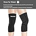 Knee Compression Sleeve ( 1 Pair / sackpack ) by Tengyes - Best Knee Support Brace for ACL, MCL, Volleyball, Powerlifting, Basketball, Running, Sports - Knee Sleeves for Women & Men