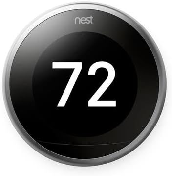 Nest Learning Thermostat | 3rd Generation WiFi Bluetooth Smart Thermostat Silver