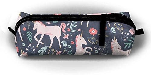 Funny Student's Unicorn Fields Flower Seamless Pattern Pencil Case For Children Cool Pencil Bags