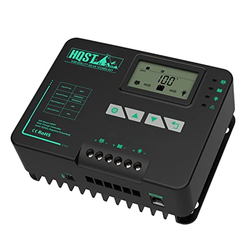 HQST MPPT Solar Charge Controller 20 Amp Negative